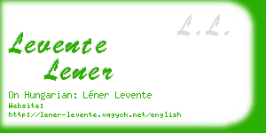 levente lener business card