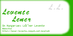 levente lener business card